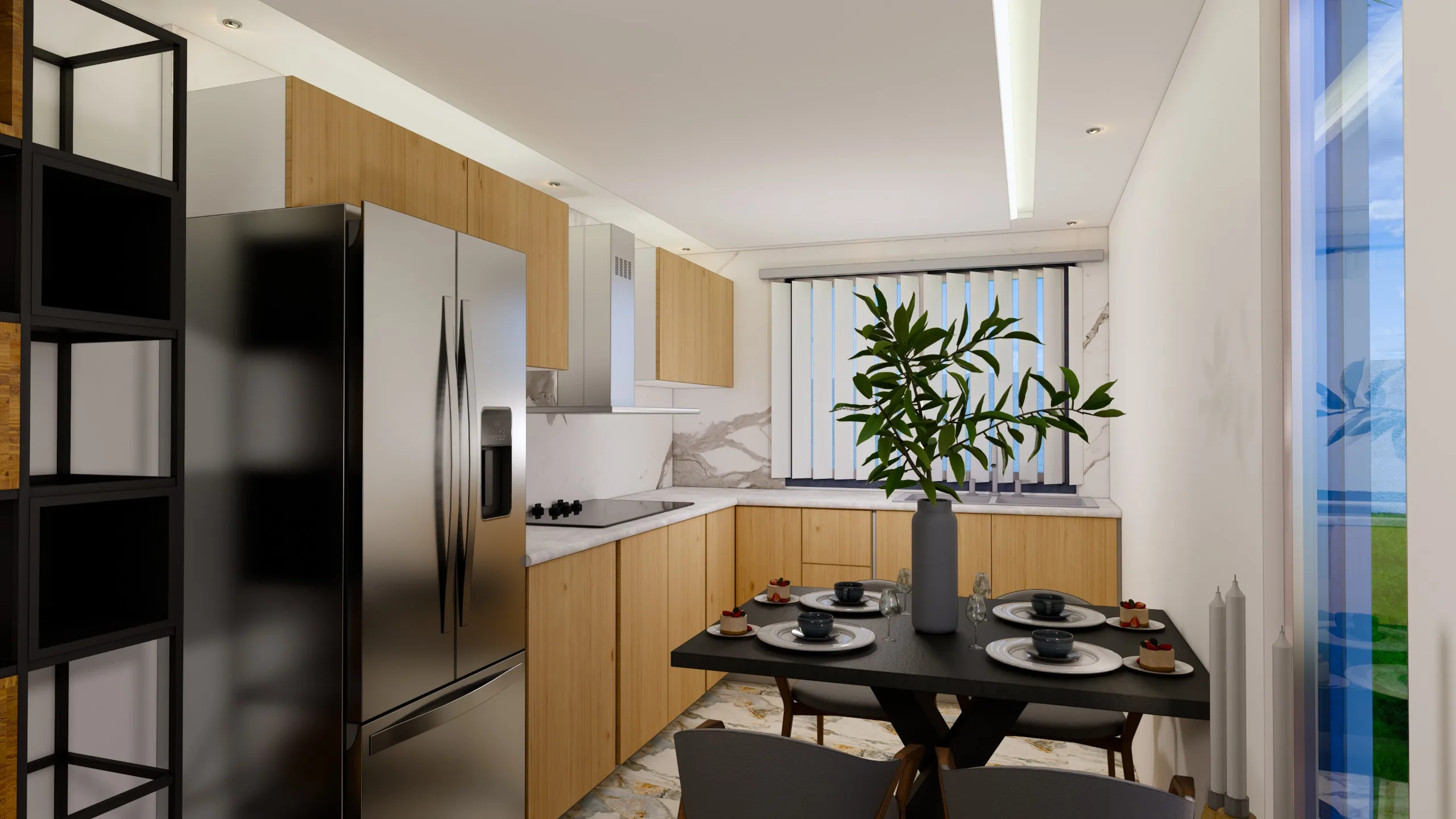 Fitted kitchen direct view