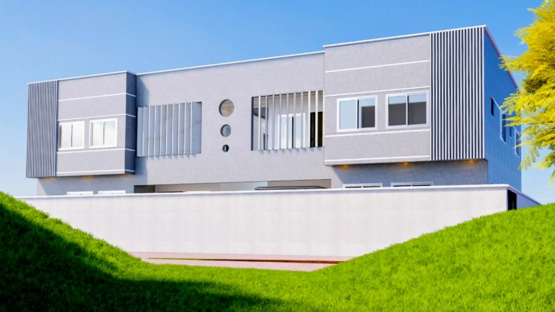 Main facade – Godomey apartment block