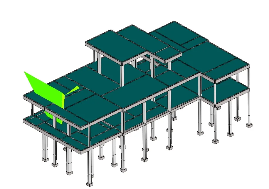 Irregular floor plan structure